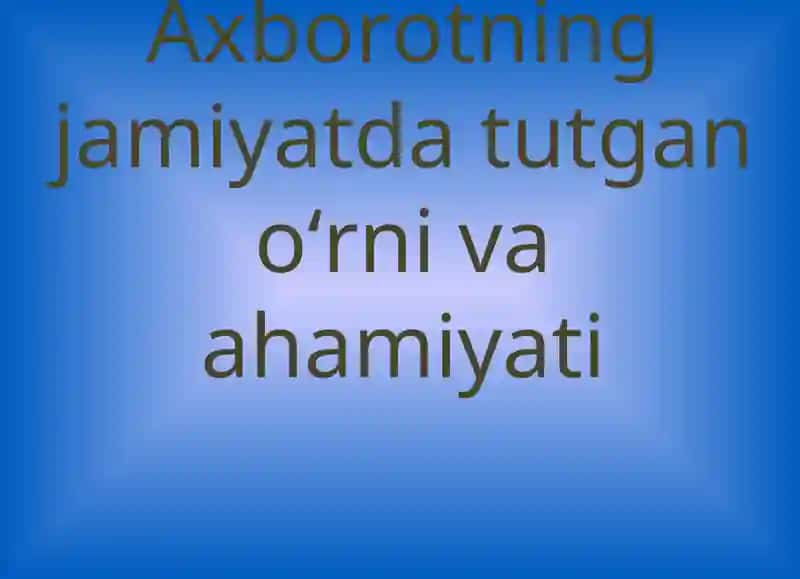 Axborotlashgan jamiyat