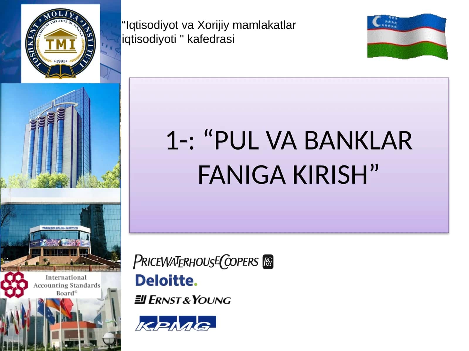 PUL VA BANKLAR FANIGA KIRISH 1