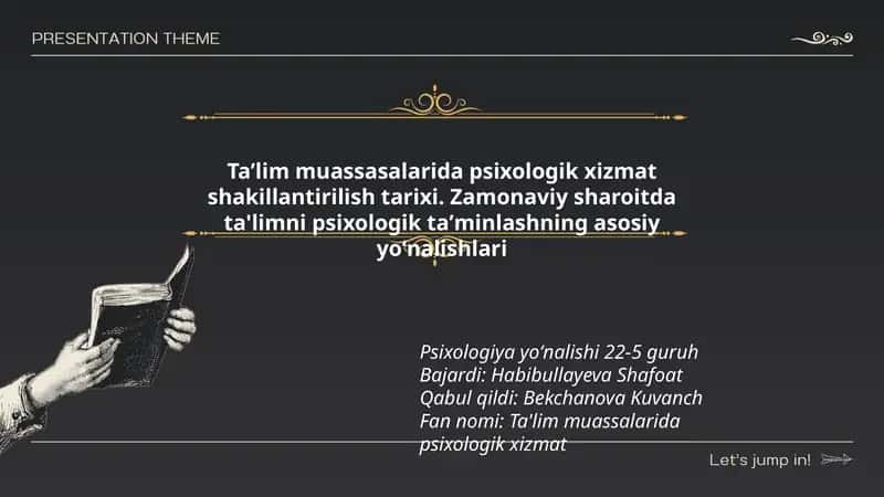 Ta'lim muassalarida psixologik xizmat 1