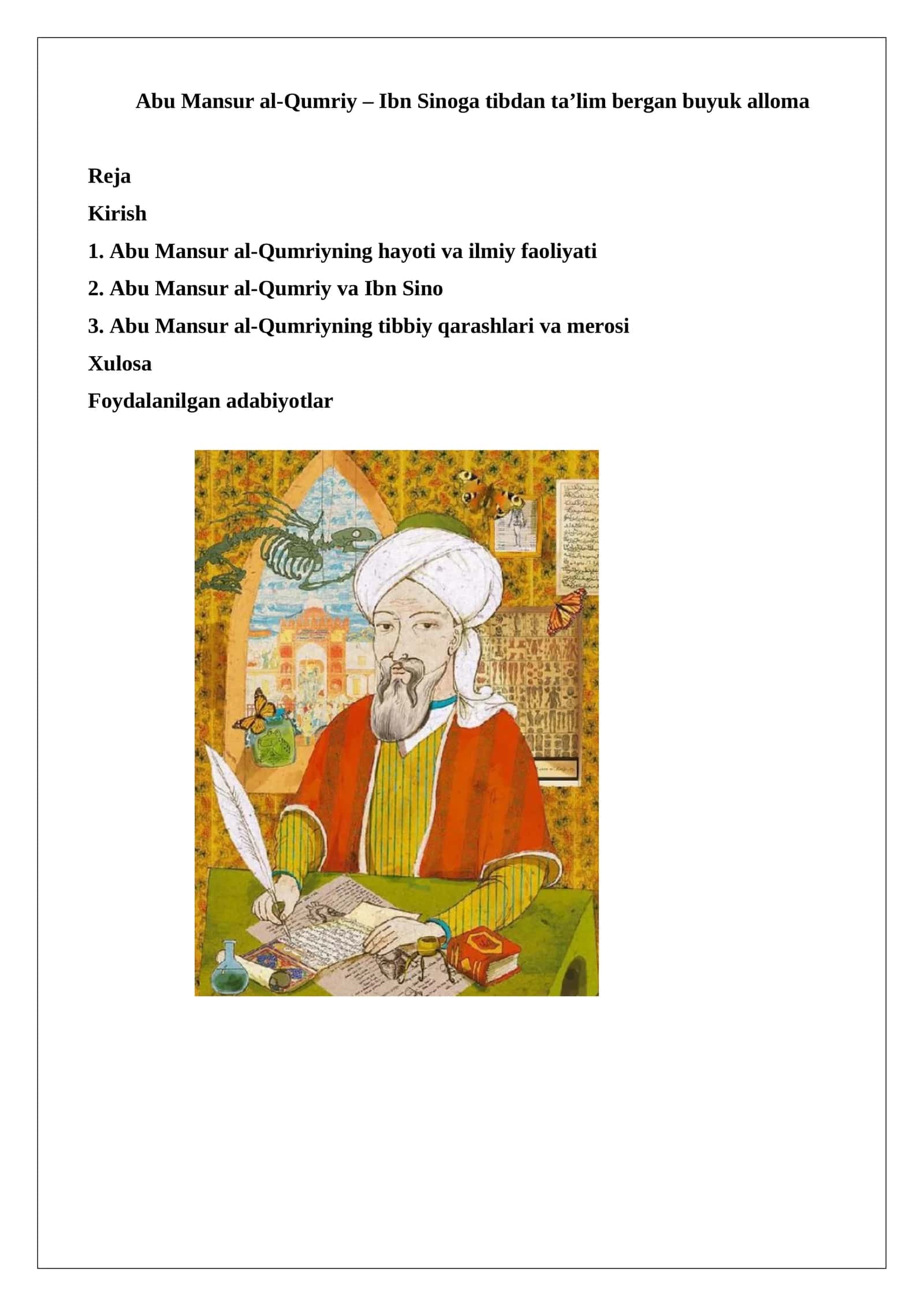 Abu Mansur al-Qumriy – Ibn Sinoga tibdan ta’lim bergan buyuk alloma 1