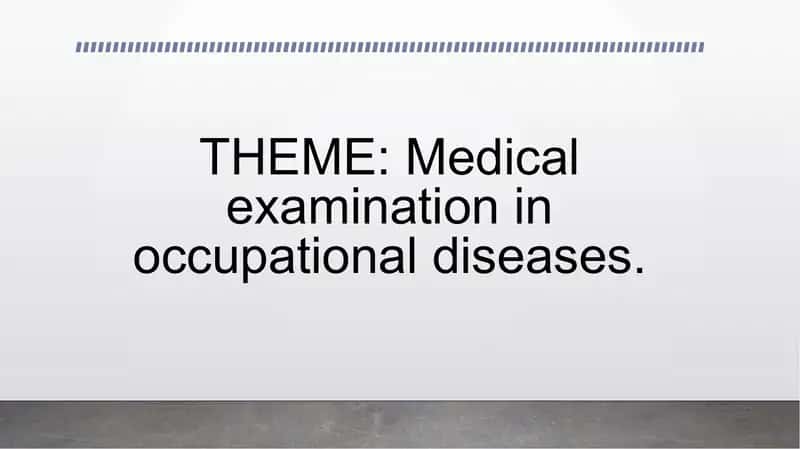 Medical Labor Examination 1