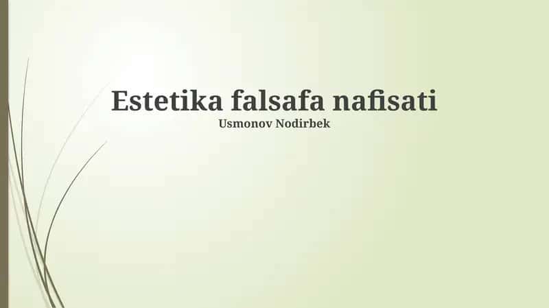 Estetika falsafa nafisati 1