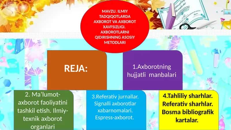 ILMIY TADQIQOTLARDA AXBOROT VA AXBOROT XAVFSIZLIGI 1