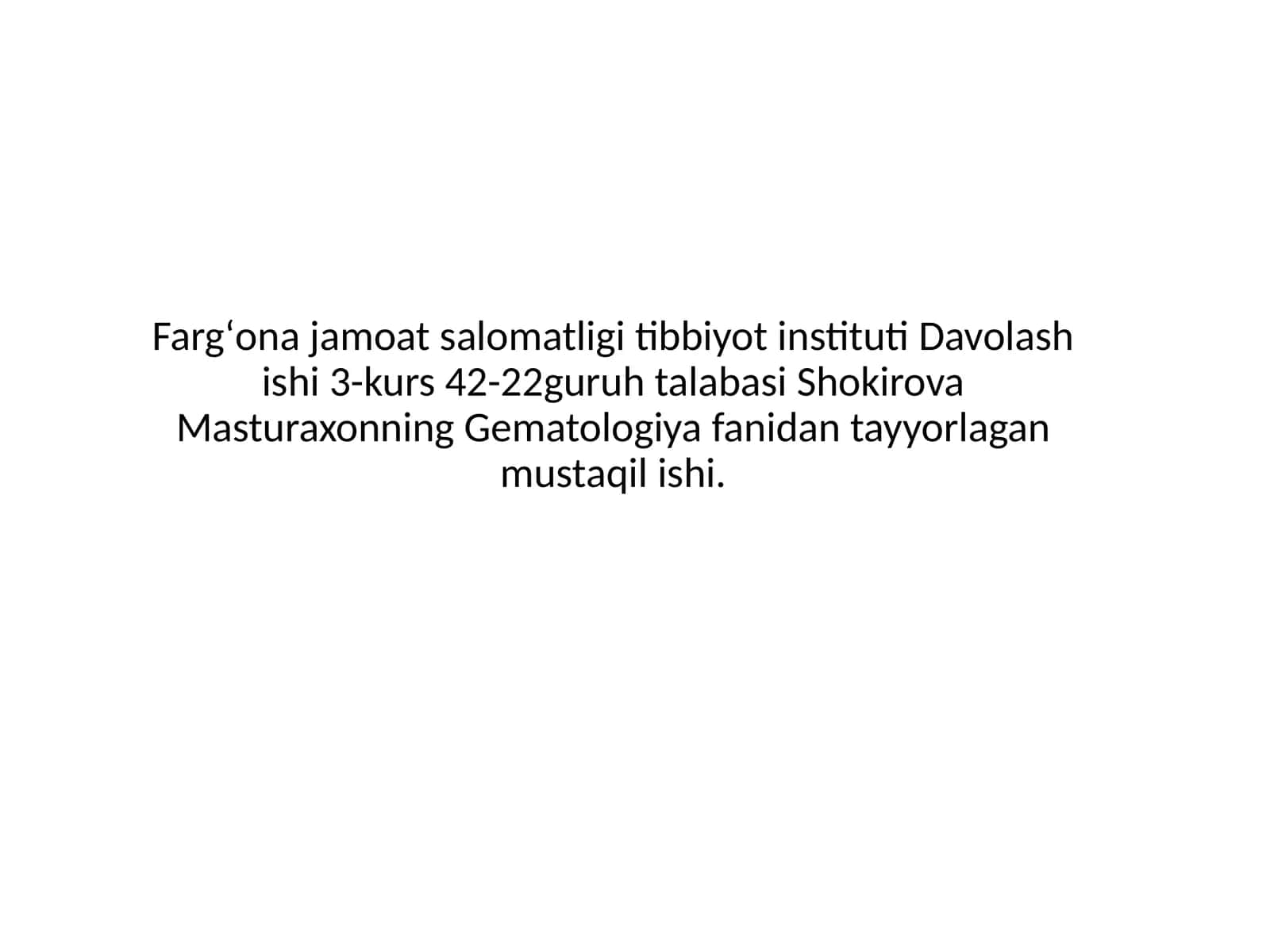 Surunkali kasalliklar anemiyasi davolash prinsiplari 1