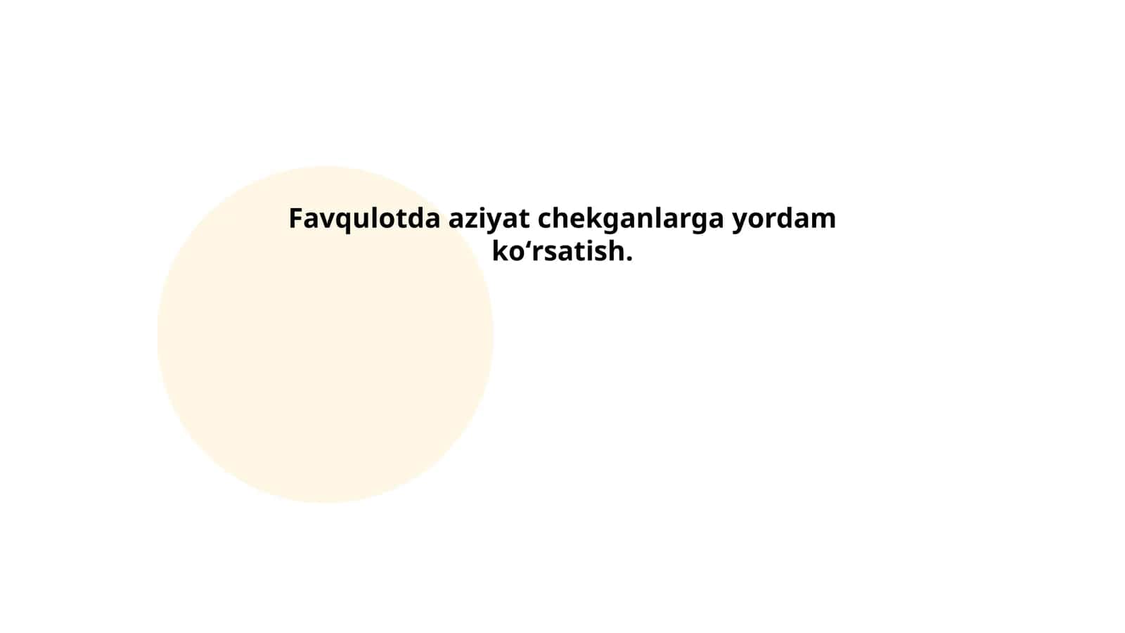 Favqulodda aziyat chekganlarga yordam koʻrsatish 1