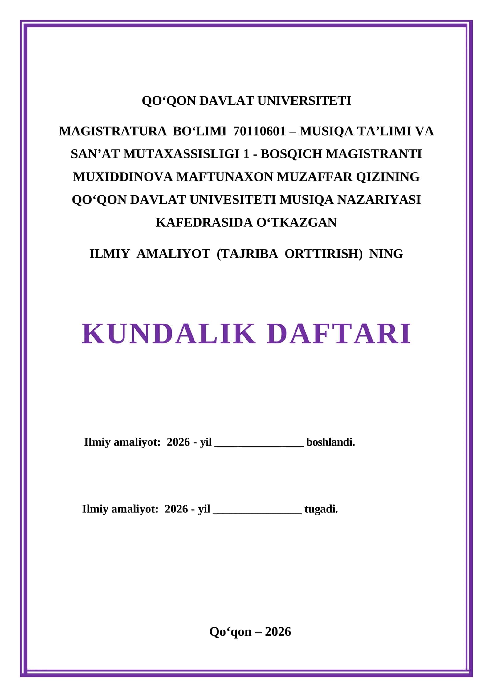 amaliyot kundaligi 1