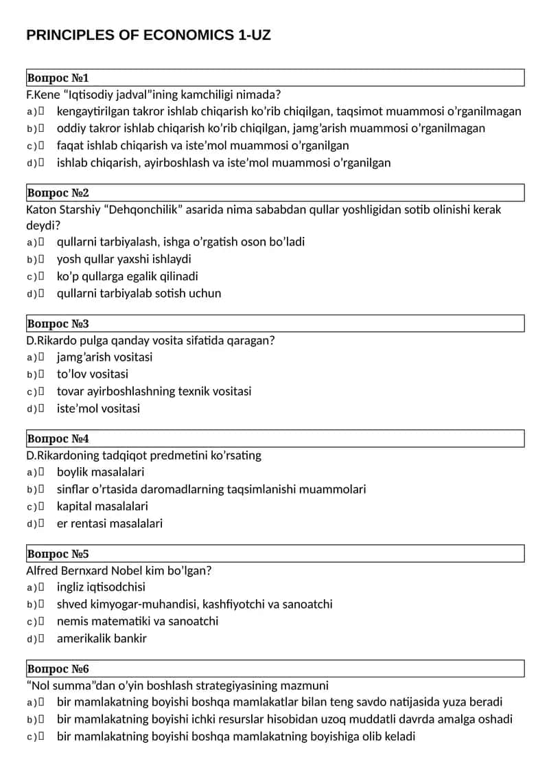 PRINCIPLES OF ECONOMICS 1-UZ 1