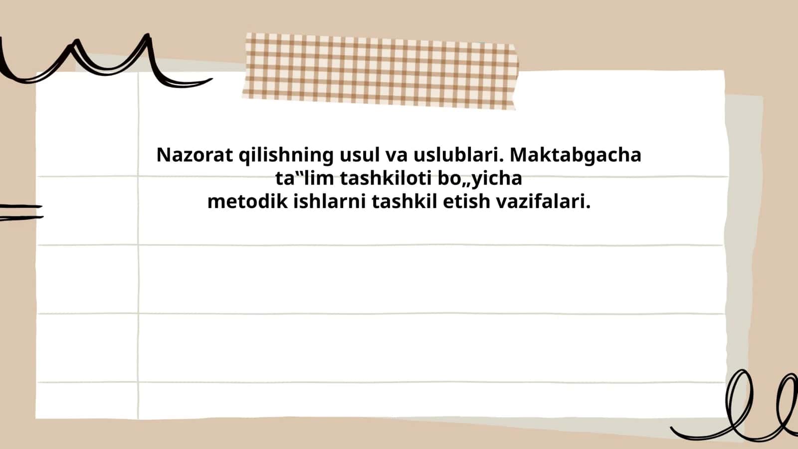 Nazorat qilishning usul va uslublari 1
