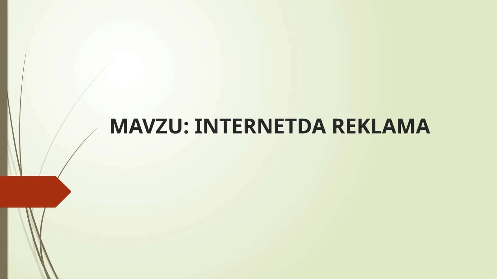 INTERNETDA REKLAMA 1