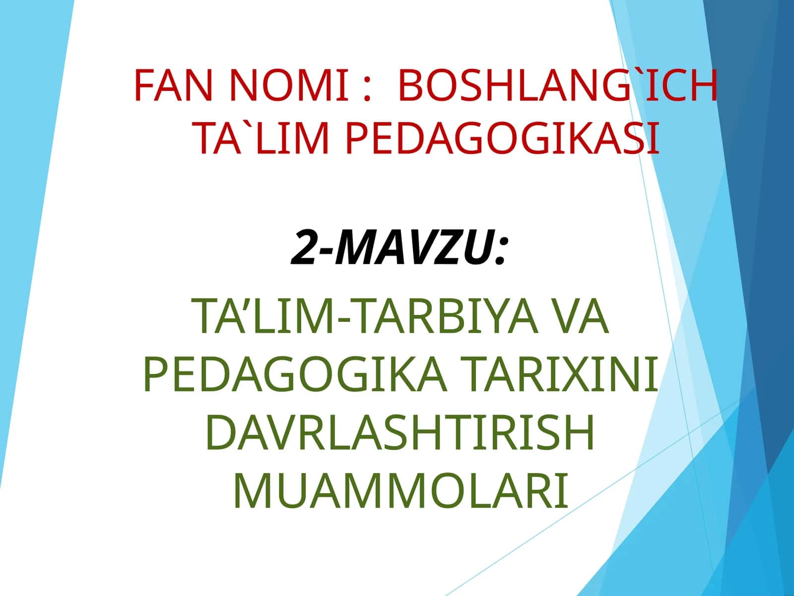 TA'LIM-TARBIYA VA PEDAGOGIKA TARIXINI DAVRLASHTIRISH MUAMMOLARI 1
