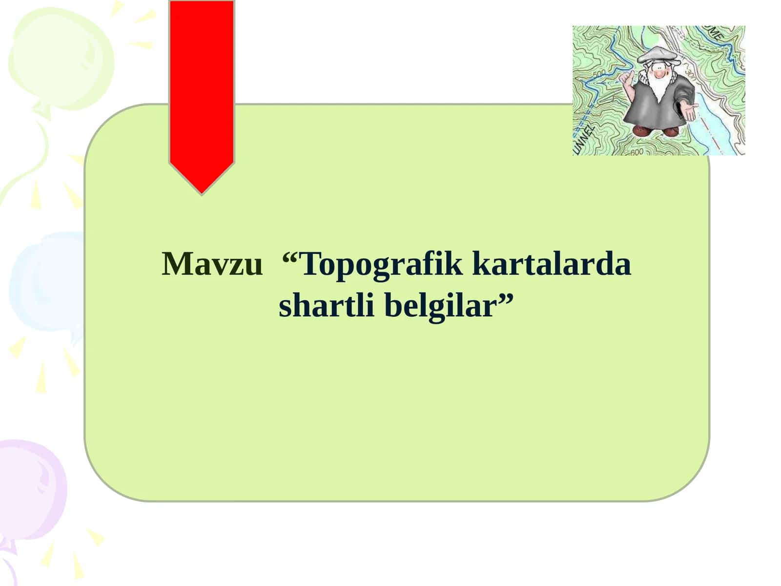 Topografik kartalarda shartli belgilar 1