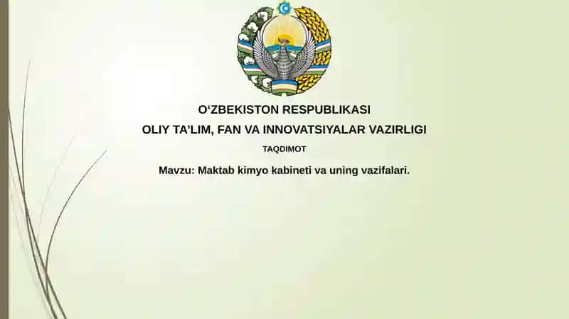 Maktab kimyo kabinetining vazifalari