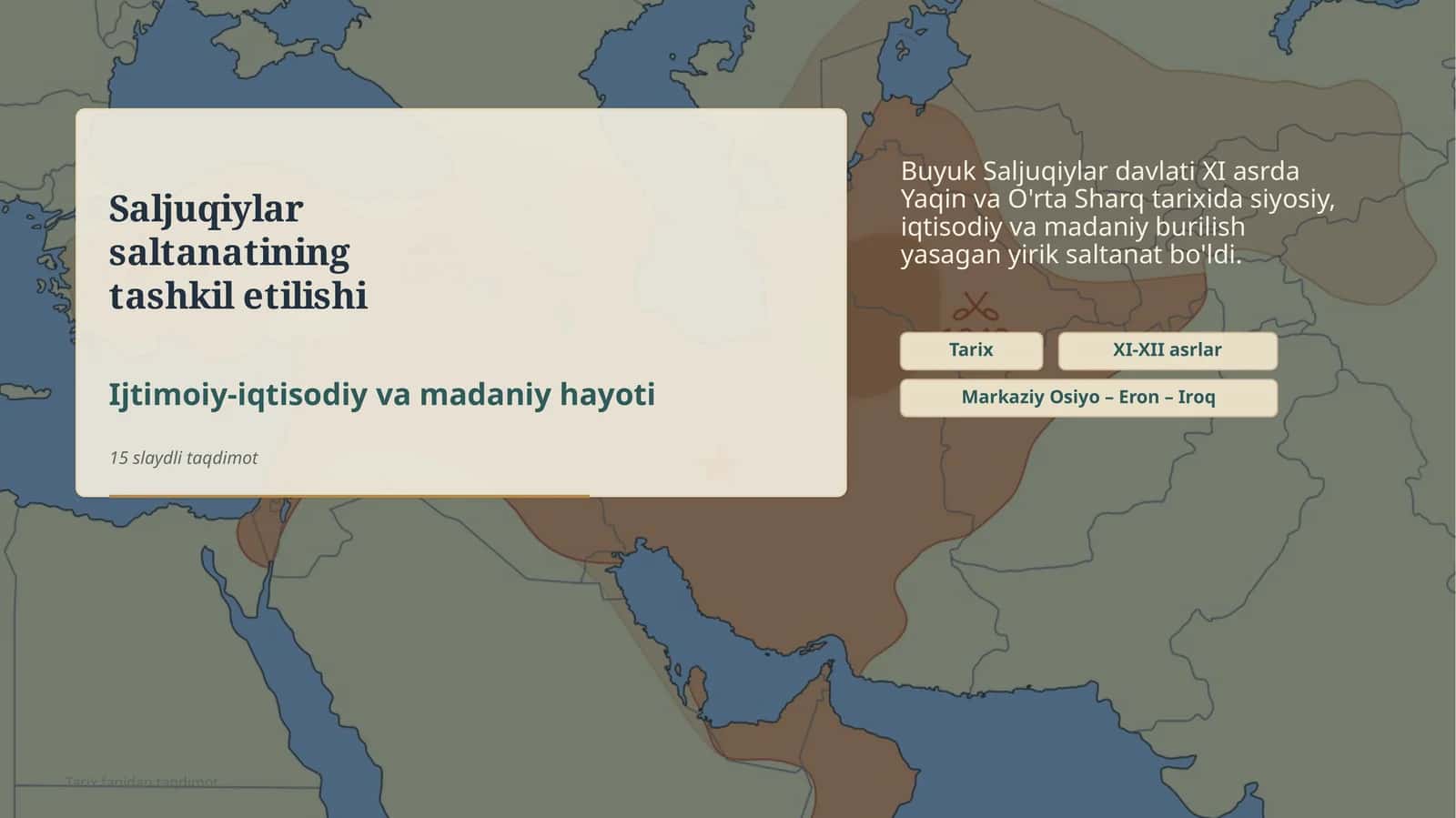 Saljuqiylar saltanatining tashkil etilishi 1
