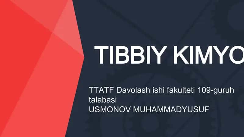 TIBBIY KIMYO 1