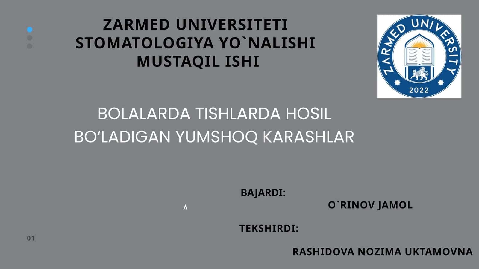 BOLALARDA TISHLARDA HOSIL BO‘LADIGAN YUMSHOQ KARASHLAR 1