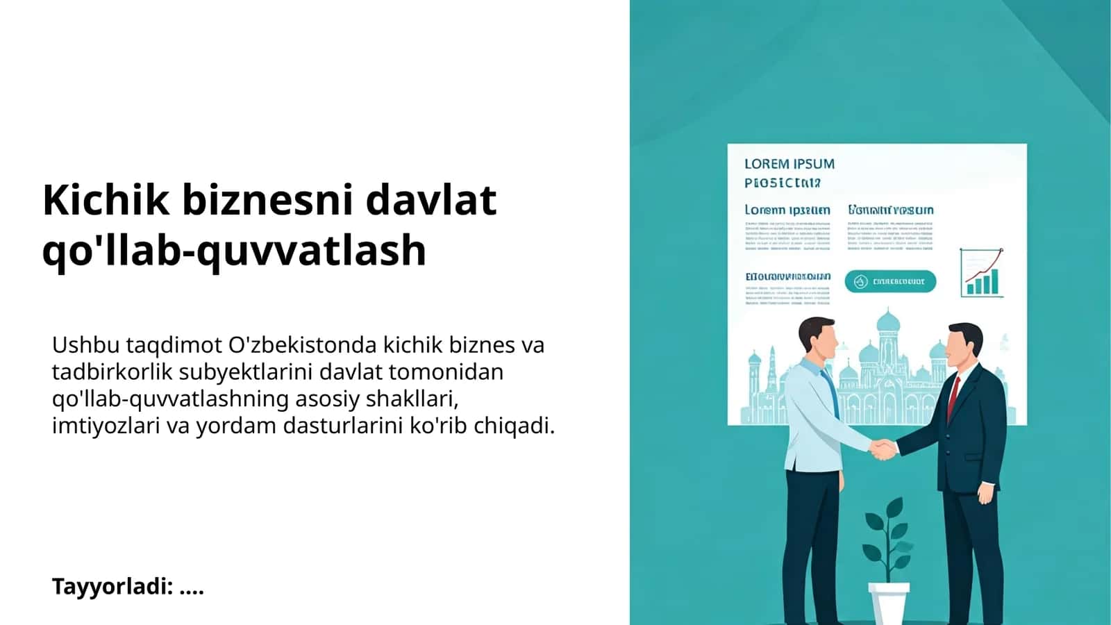 Kichik biznesni davlat qo'llab-quvvatlash 1