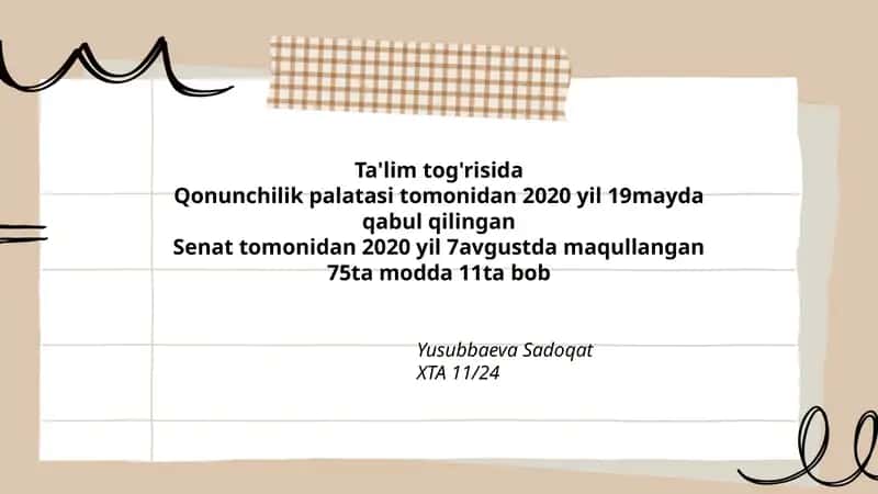Ta'lim to'g'risida 1