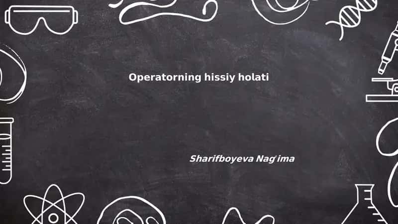 Operatorning stressi 1