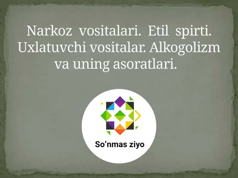 Narkoz vositalari 1