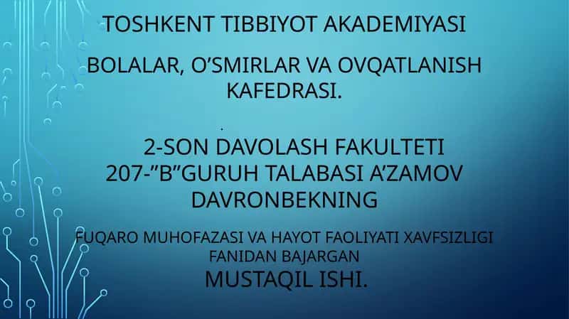 Ishlabchiqarishda mehnat xavfsizligini taminlash psixologiyasi 1