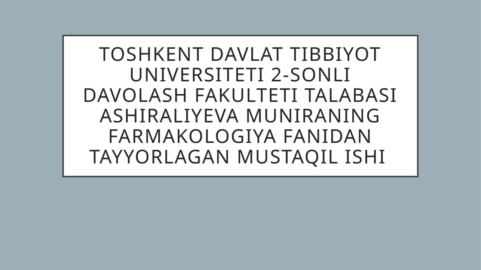 Sodda jonivorlarga qarshi vositalar. Sulfanilamid preparatlari 1