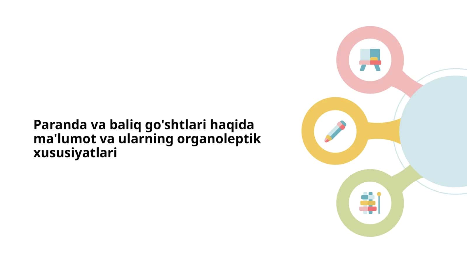 Paranda va baliq go'shtlari haqida ma'lumot va ularning organoleptik xususiyatlari 1