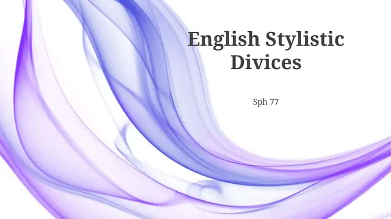 English Stylistic Devices 1