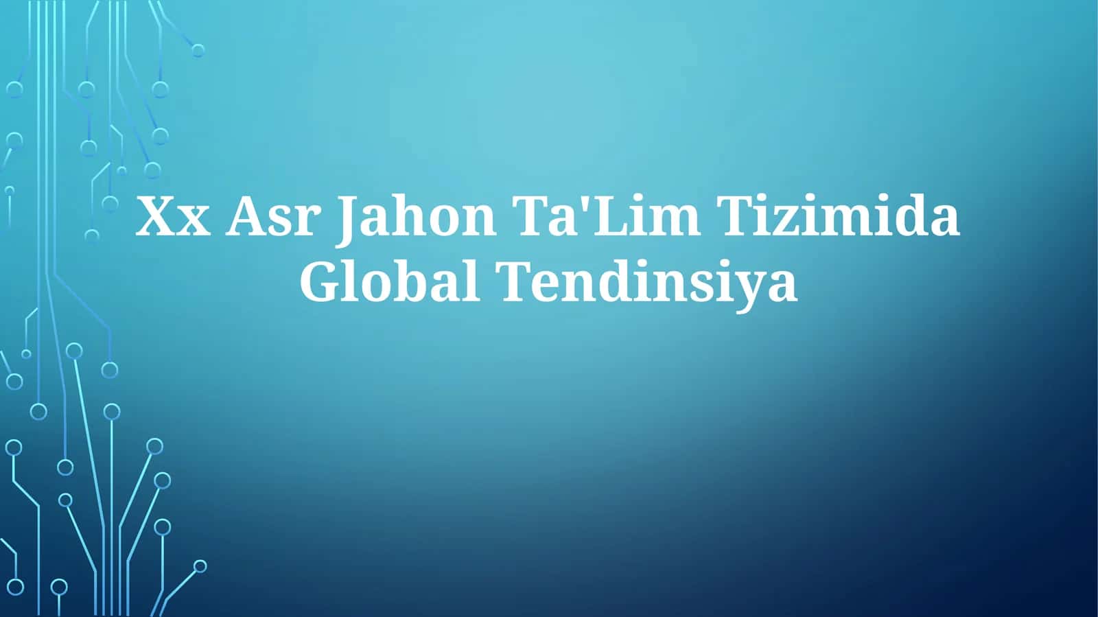 Globallashuv 1