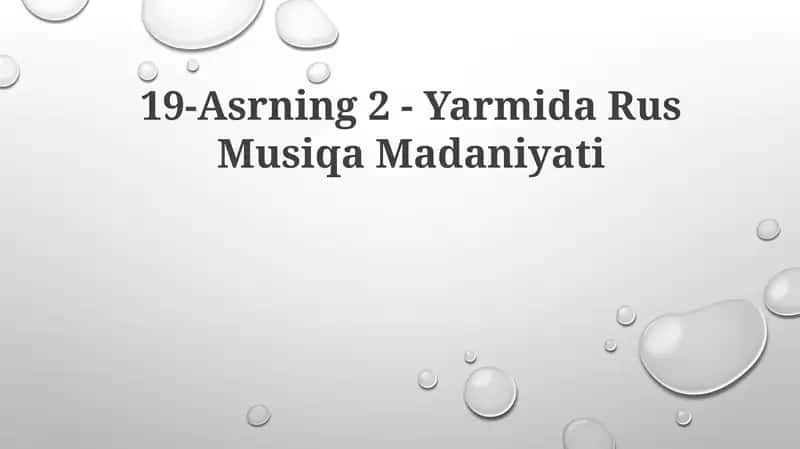Nikolay Rimskiy-Korsakov, 19-Asrning 2 - Yarmida Rus Musiqa Madaniyati 1
