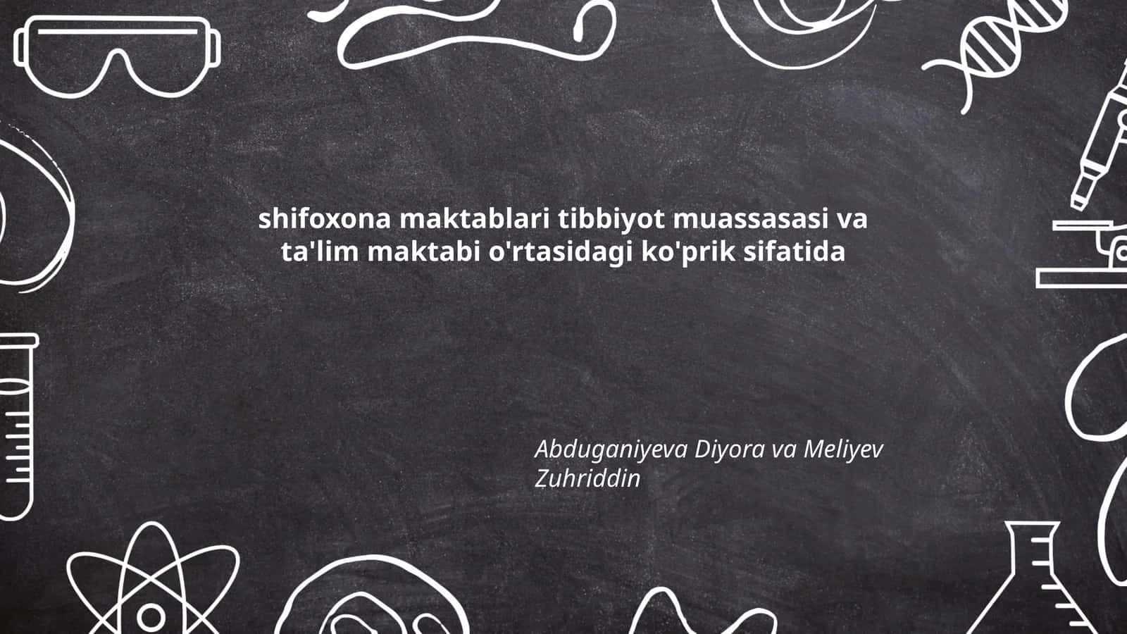 Shifoxona maktablari tibbiyot muassasasi va ta'lim maktabi 1
