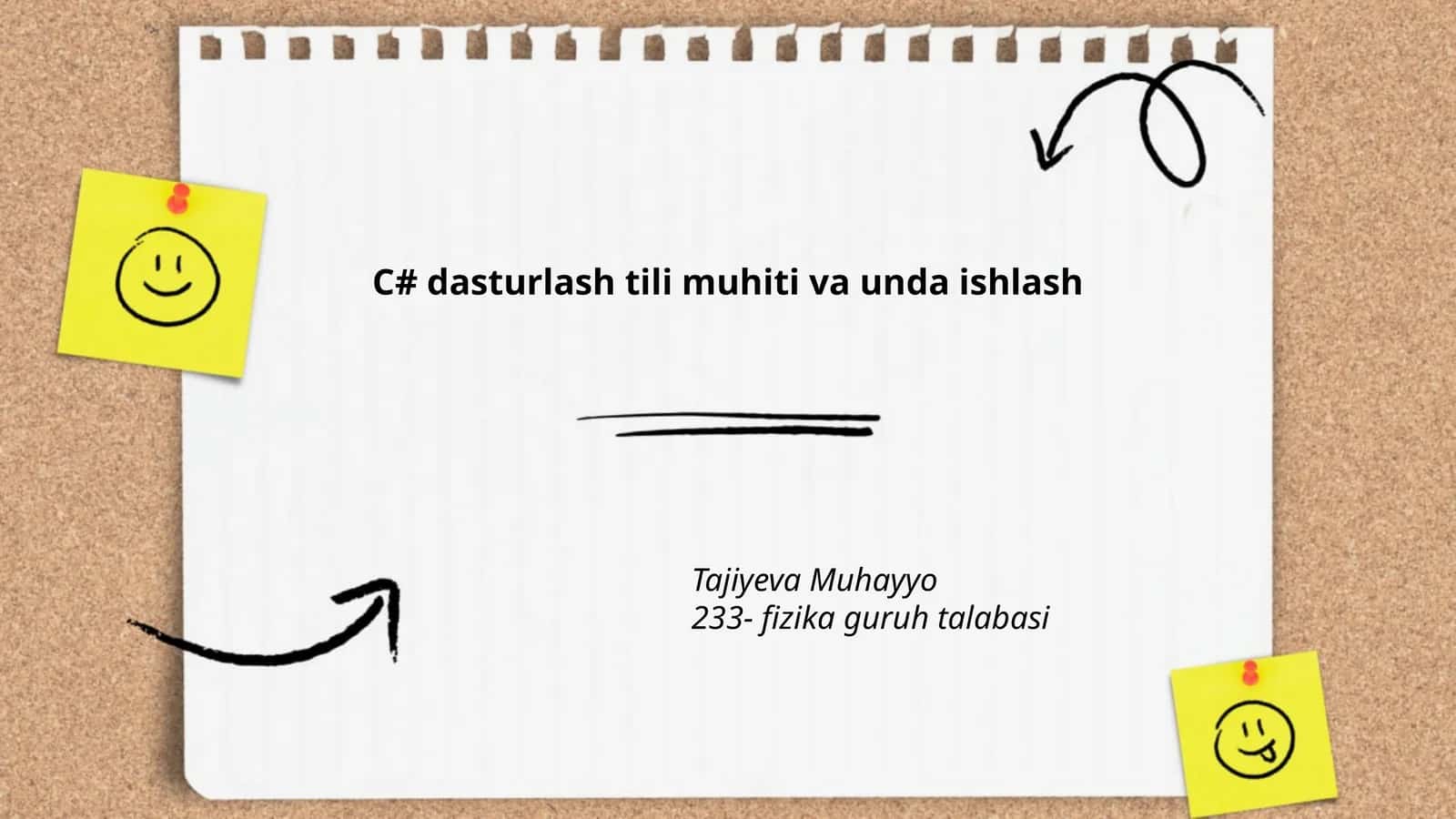 C# dasturlash tili 1