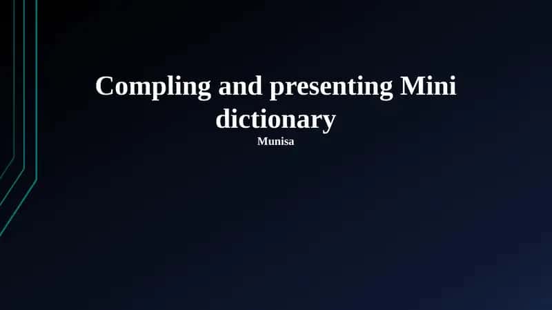 Mini-Dictionary Project 1