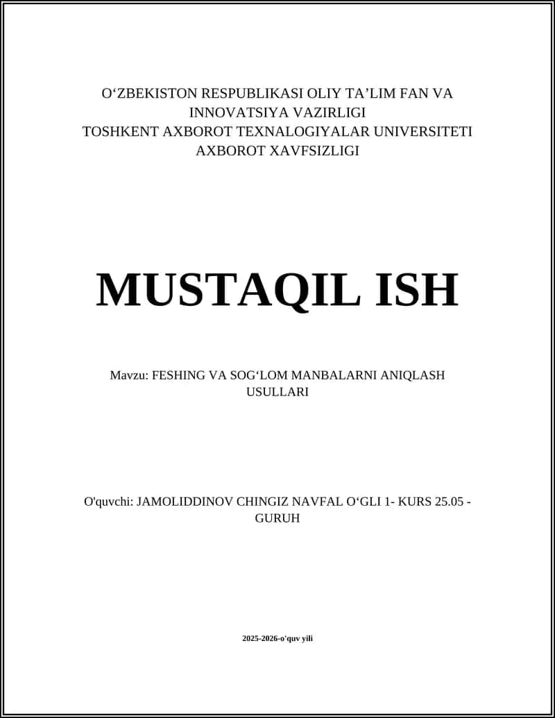 Feshing va Sogʻlom Manbalarni Aniqlash Usullari 1