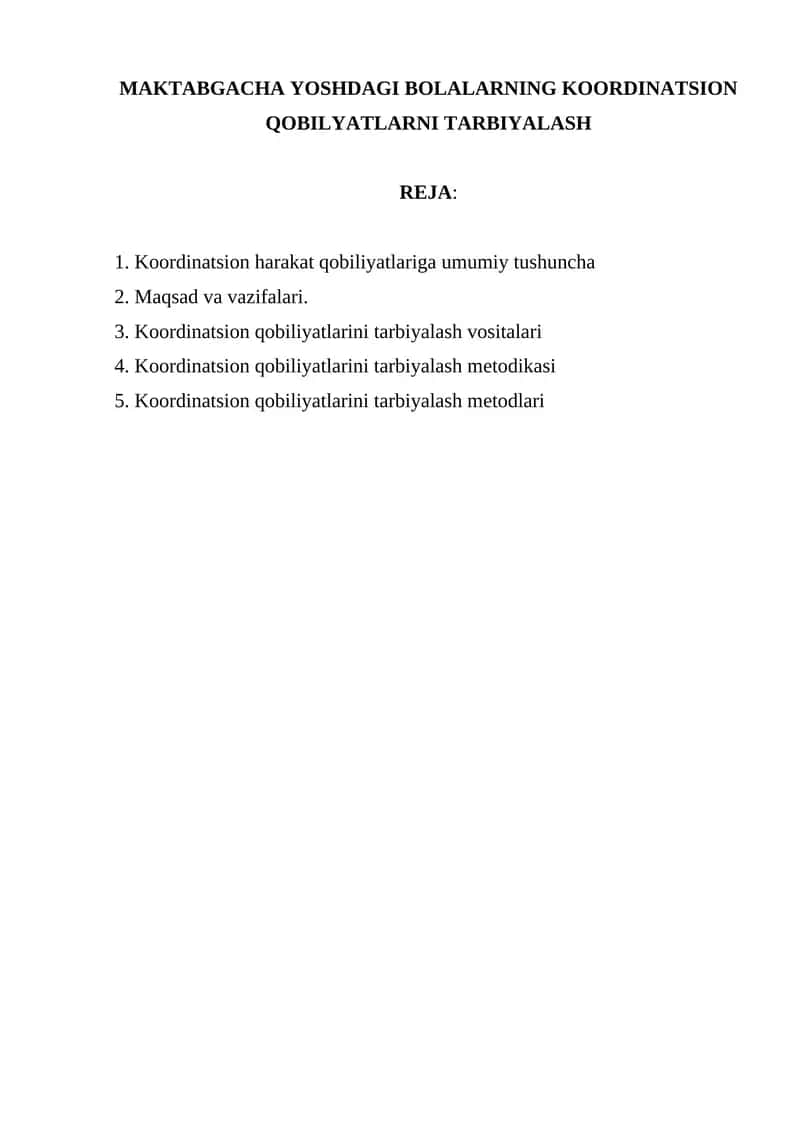 Koordinatsion qobiliyatlarini tarbiyalash mеtodikasi 1