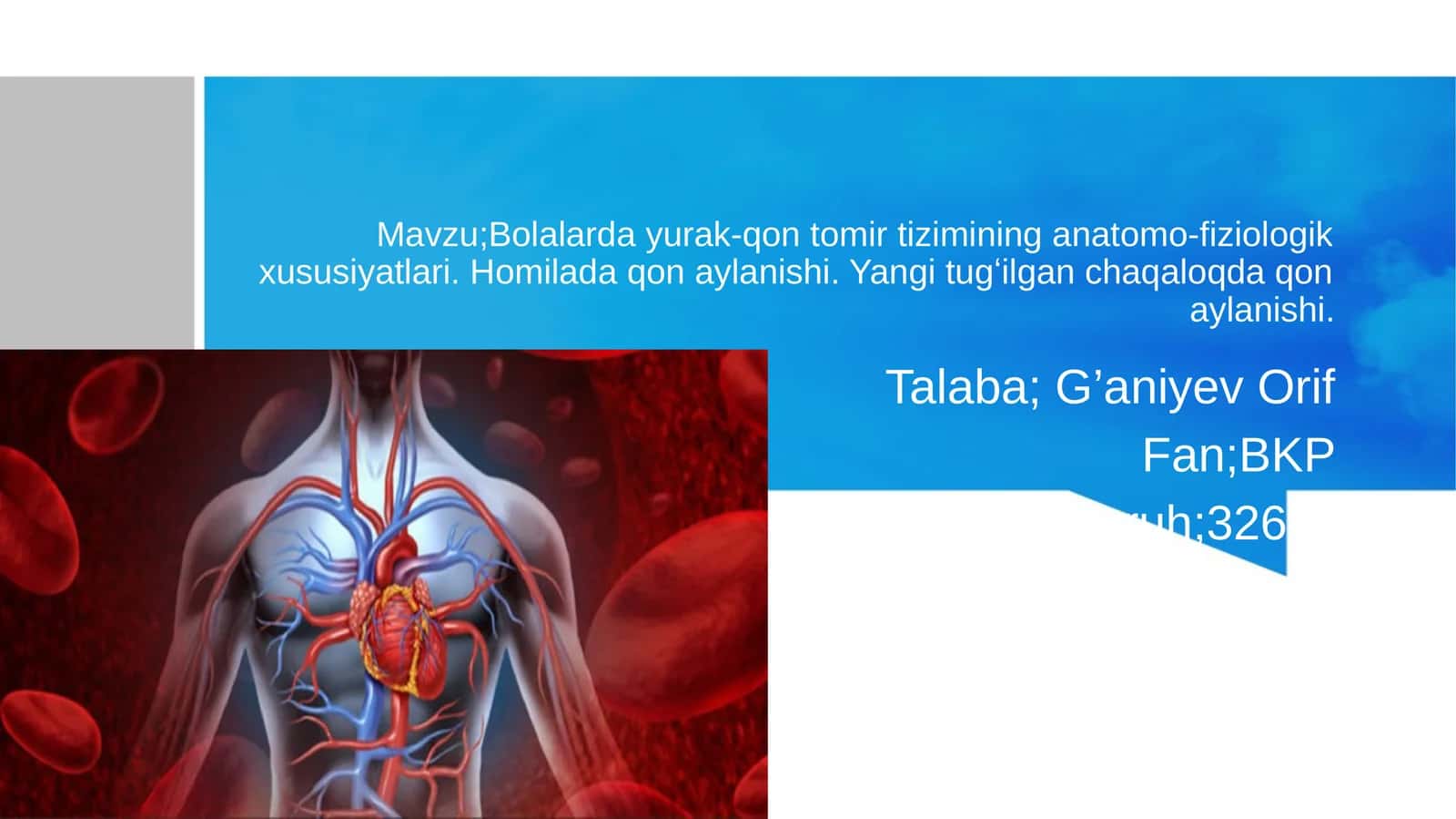 Bolalarda yurak-qon tomir tizimining anatomo-fiziologik xususiyatlari 1