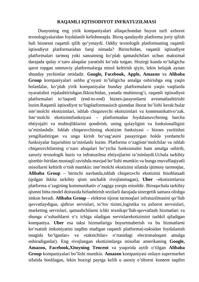 RAQAMLI IQTISODIYOT INFRATUZILMASI 1