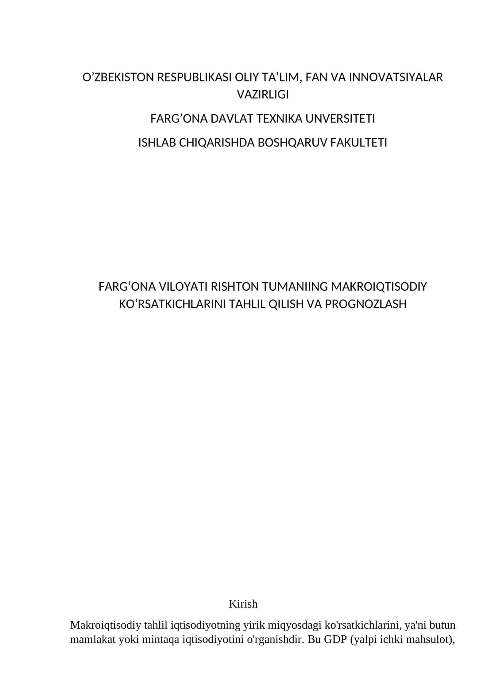 Makroiqtisodiy Tahlil 1
