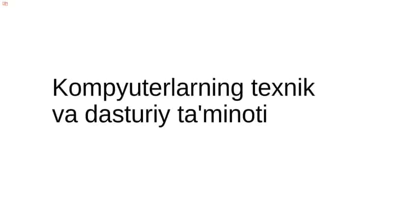 SHAXSIY KOMPYUTERNING TEXNIK TA’MINOTI 1