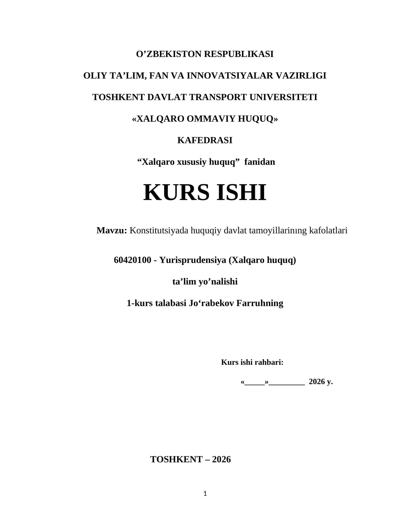Konstitutsiyada huquqiy davlat tamoyillarinıng kafolatlari 1