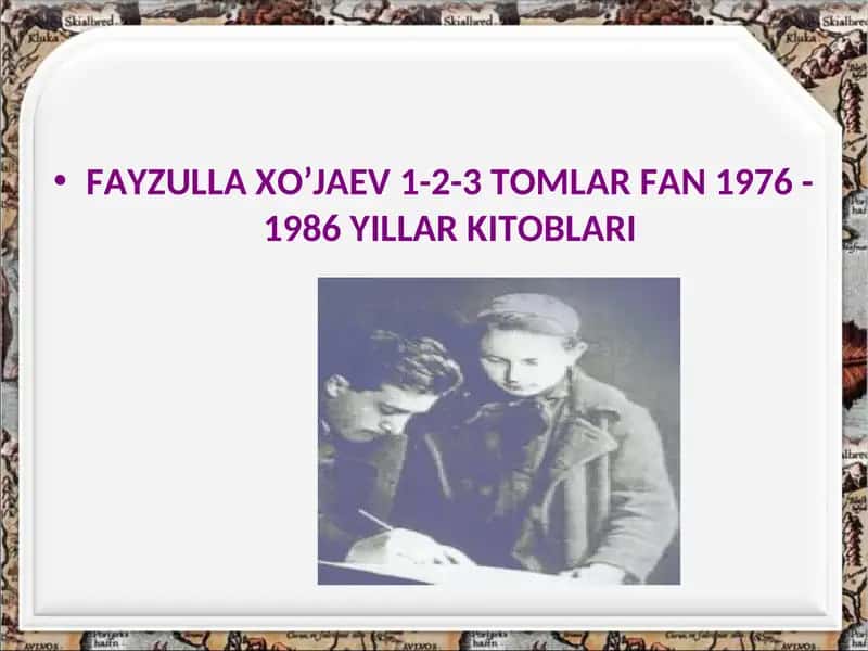 Fayzulla Xo’jaev1-2-3 Tomlar Fan 1976 -1986 Yillar Kitoblari 1