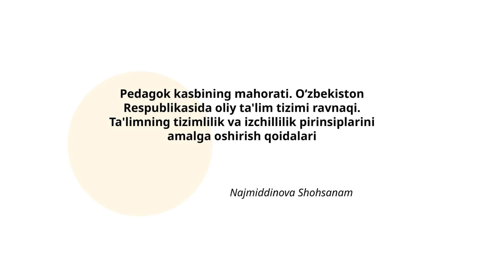 Pedagok kasbining mahorati 1