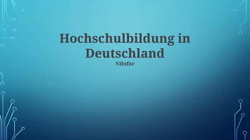 Hochschulbildung in Deutschland 1
