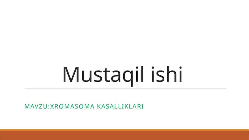 xromasoma kasalliklari 1