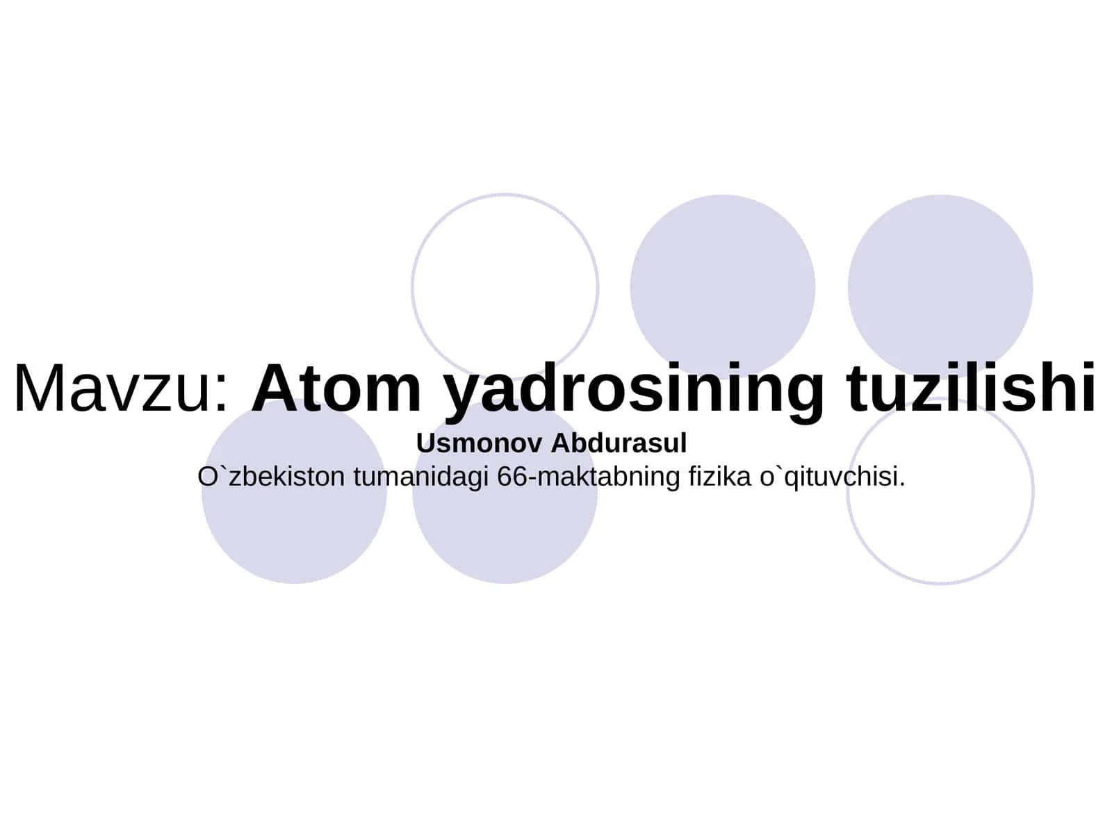 Atom yadrosining tuzilishi 1