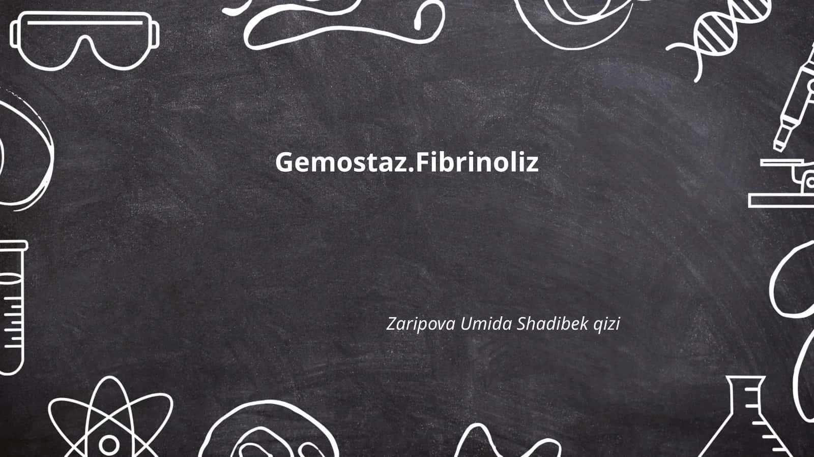 Gemostaz.Fibrinoliz 1