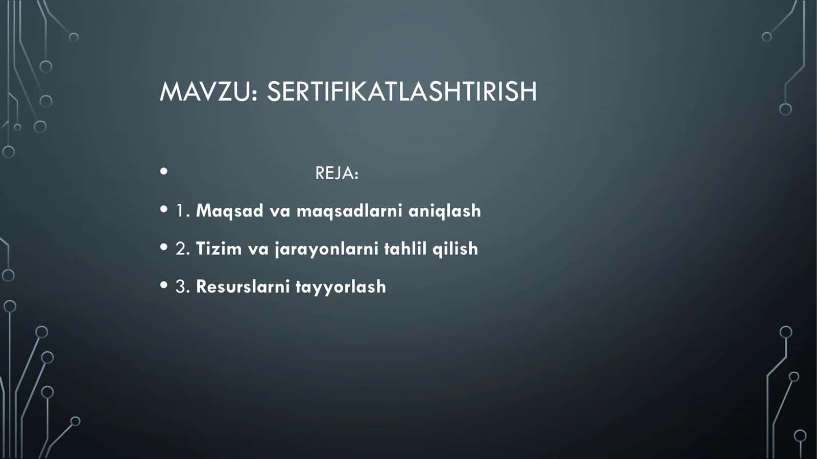 Sertifikatlashtirish 1