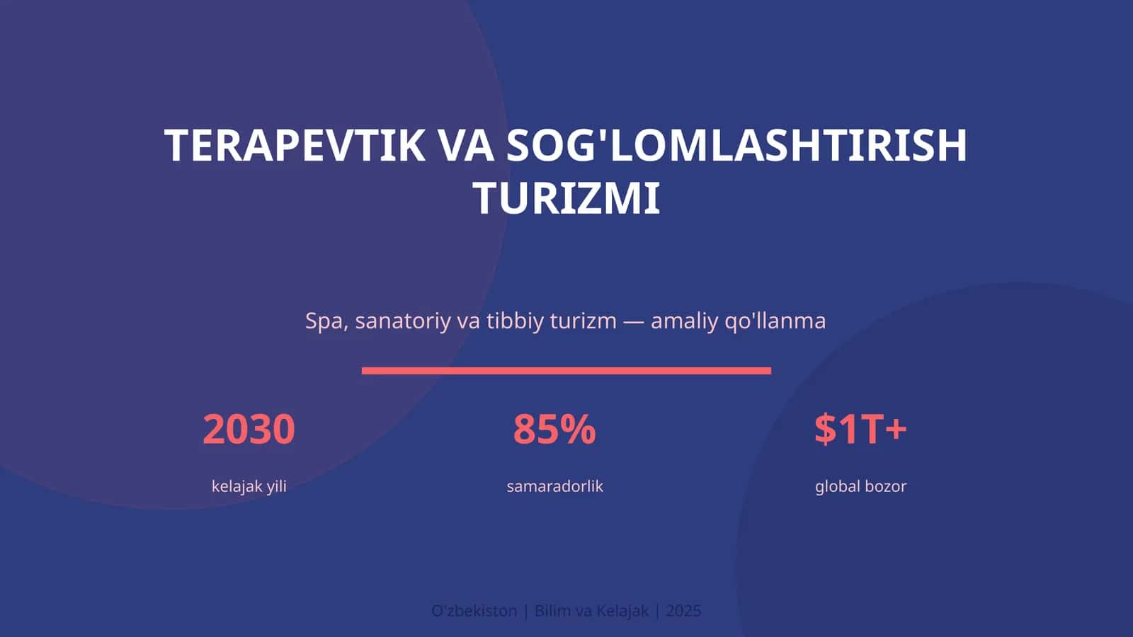 TERAPEVTIK VA SOG'LOMLASHTIRISH TURIZMI 1