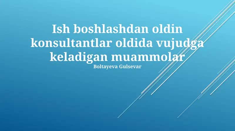 Loyiha Boshlanishidan Oldin Maslahatchilarning Duccha Kelgan Muammolari 1