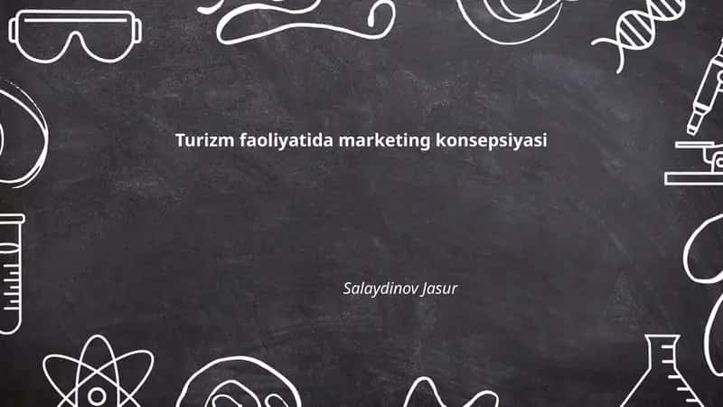 Turizm faoliyatida marketing konsepsiyasi 1