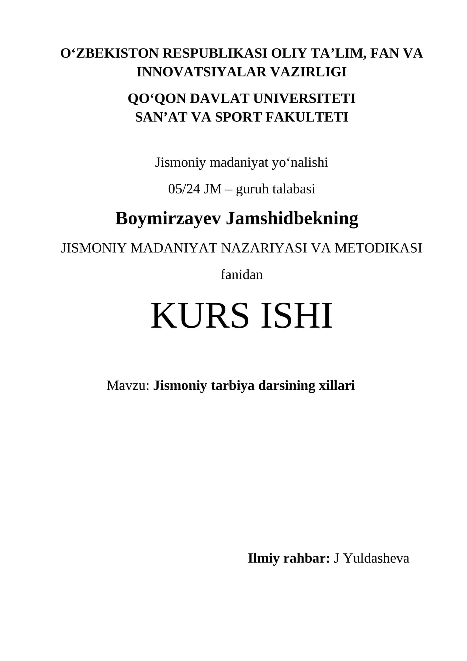 Jismoniy tarbiya darslarining xillari 1